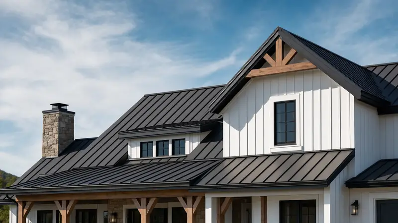 New standing-seam metal roof